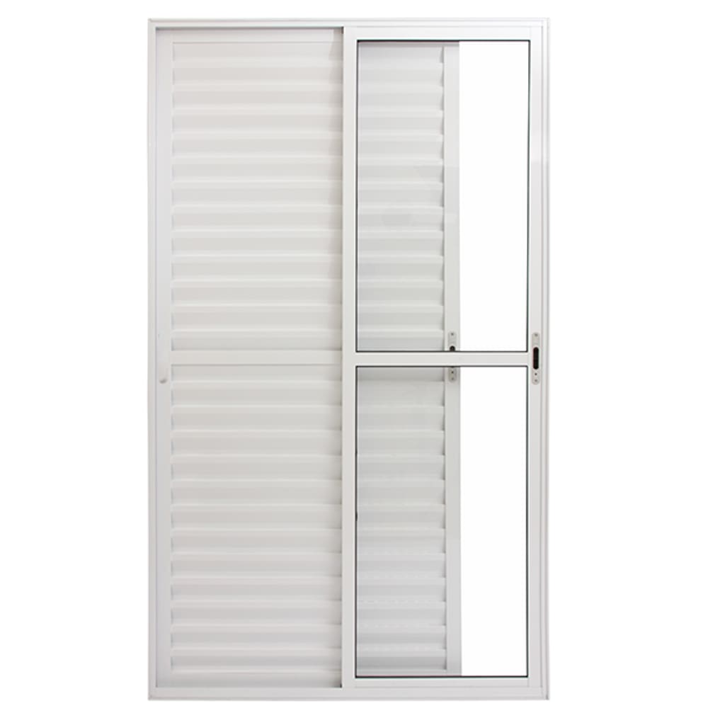 Porta Balcão 3 Folhas Veneziana 210x150 Branco Linha 22