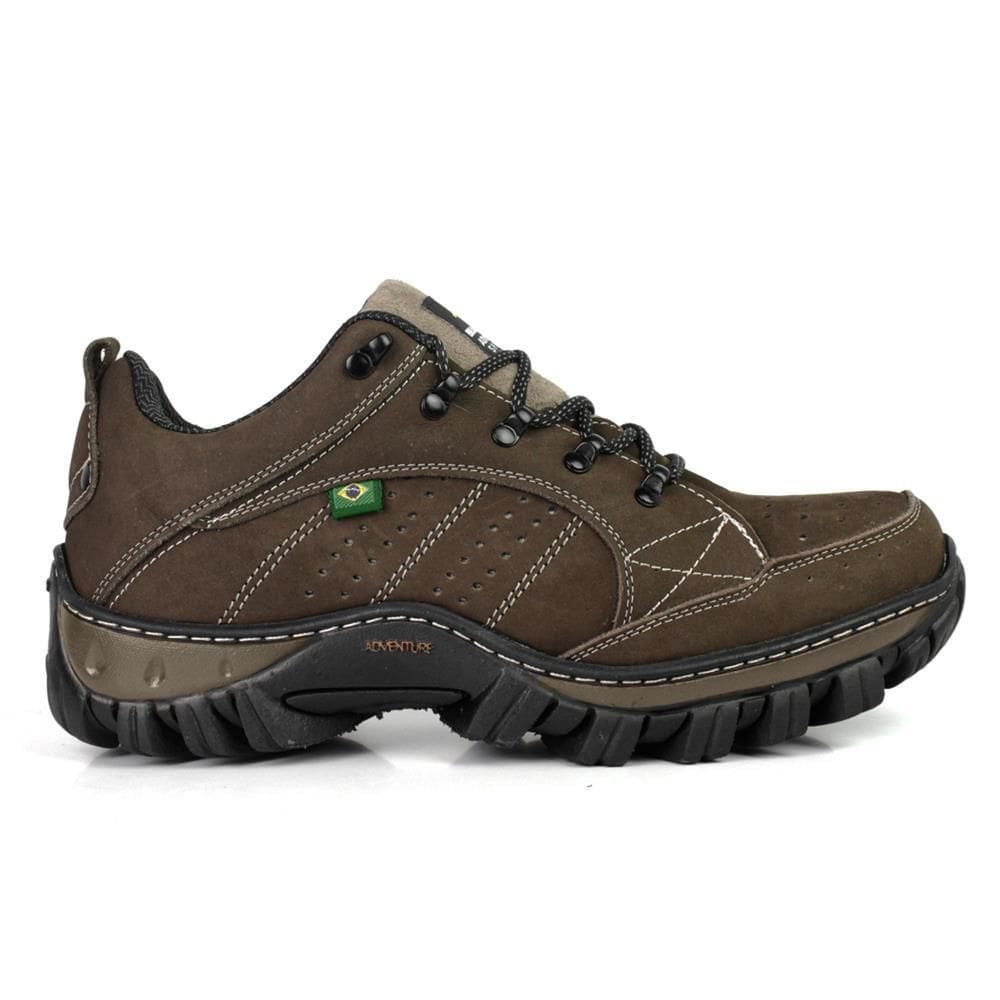 Tênis Adventure Masculino Couro Conforto Nobuck