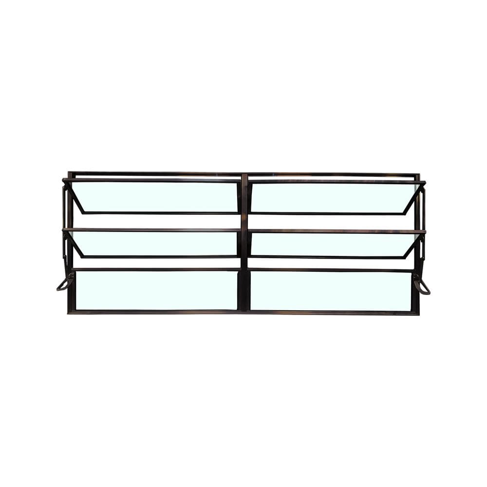 Vitro Basculante 2 Seções Preto 60x120 Linha Esmeralda Vidro Liso