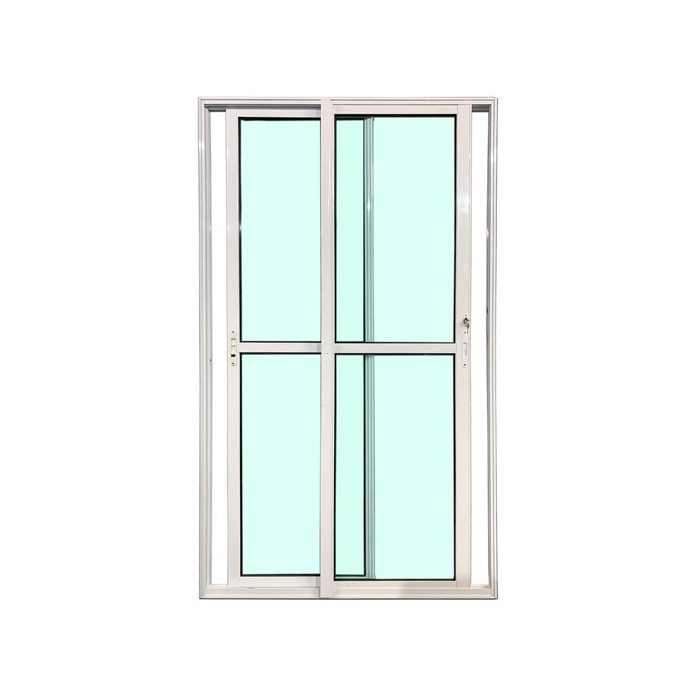 Porta Balcão 2 Folhas Vidro 210x150 Branco Linha 25