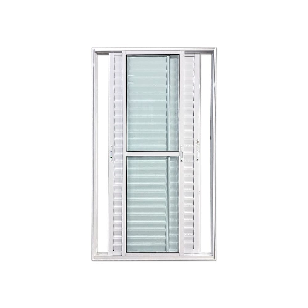 Porta Balcão 3 Folhas Veneziana 210x120 Branco Linha 25