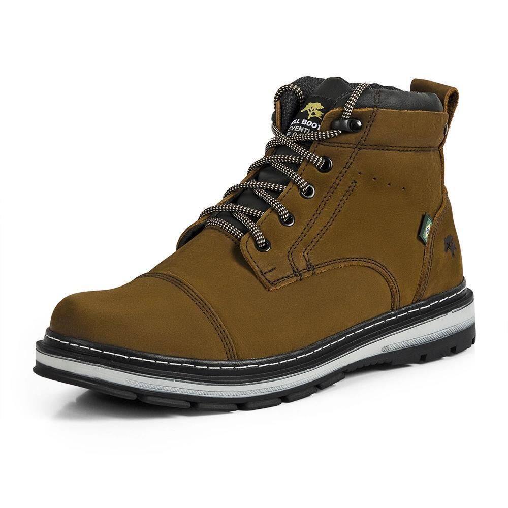 Bota Masculina Couro Adventure Conforto Casual