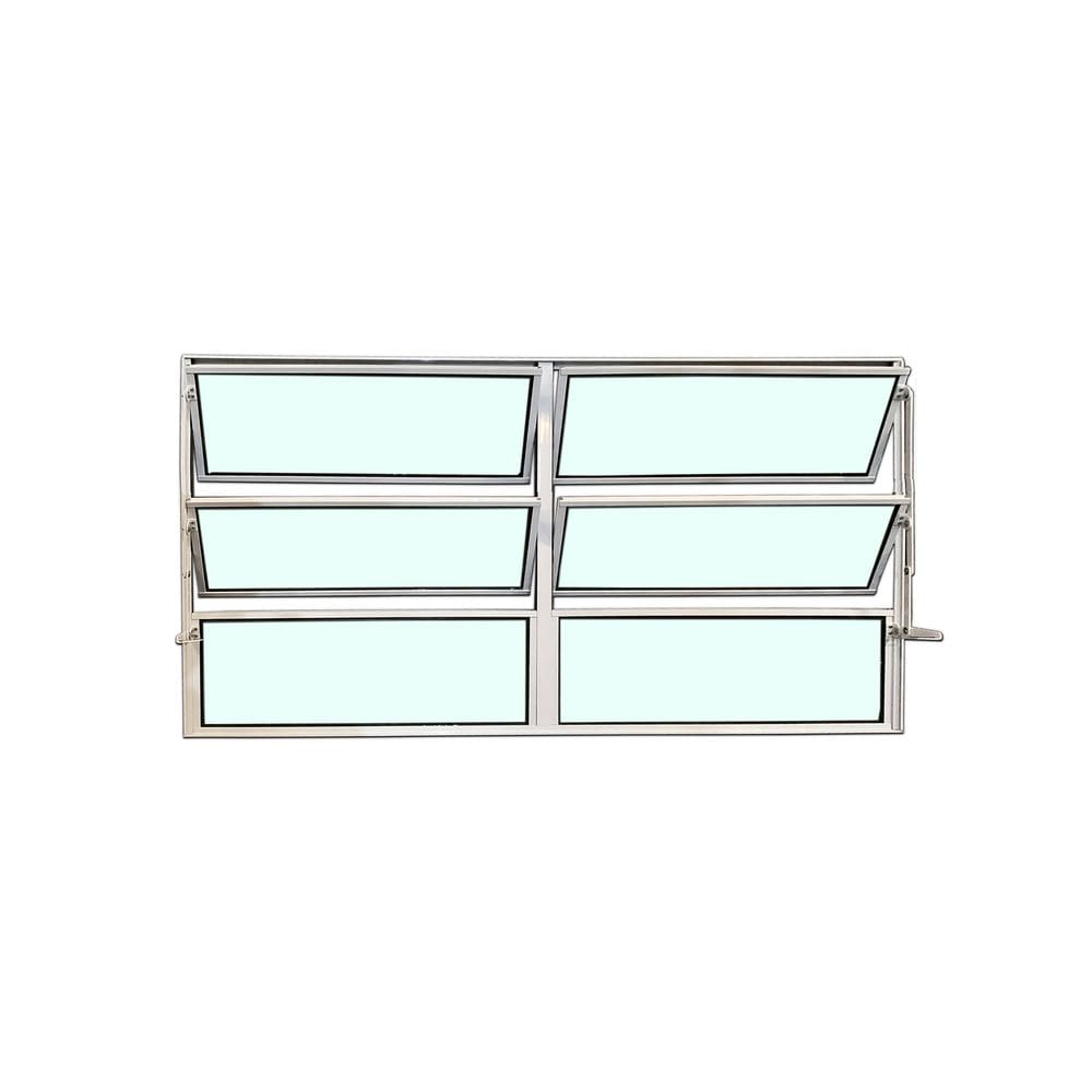 Vitro Basculante 2 Seções Branco 60x150 Linha Esmeralda Vidro Liso