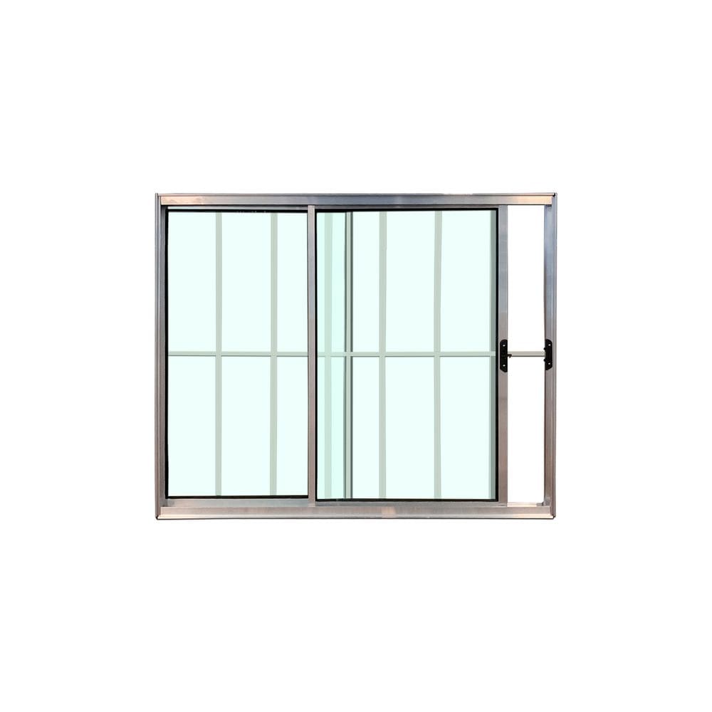 Janela 2 Folhas Com Grade Brilhante 120x120 Linha 18 Esmeralda