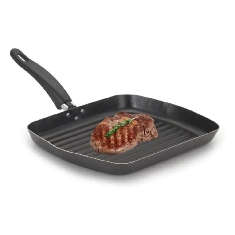 Frigideira Grill Bifeteira Antiaderente Grelha Sem Gordura