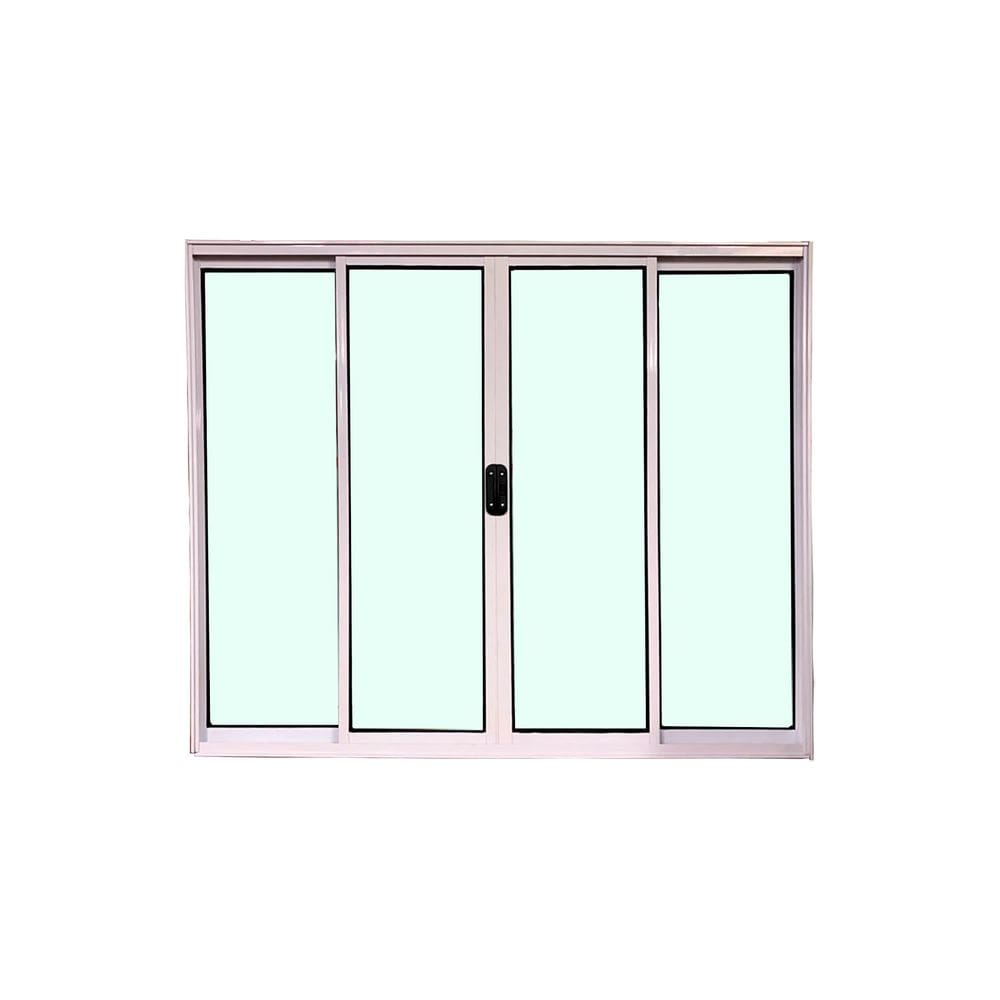 Janela 4 Folhas Branco 120x120 Linha 18 Esmeralda