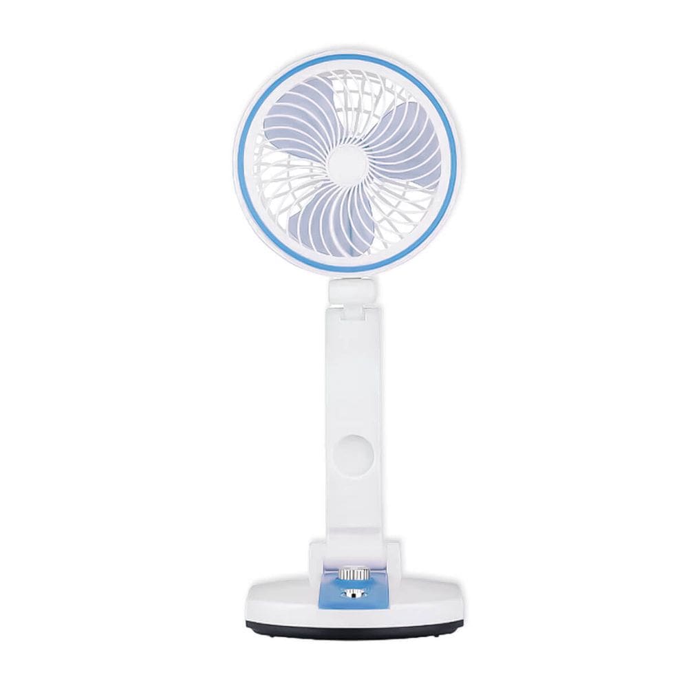 Mini Ventilador Retratil Dobrável Recarregável USB com Luz de Led
