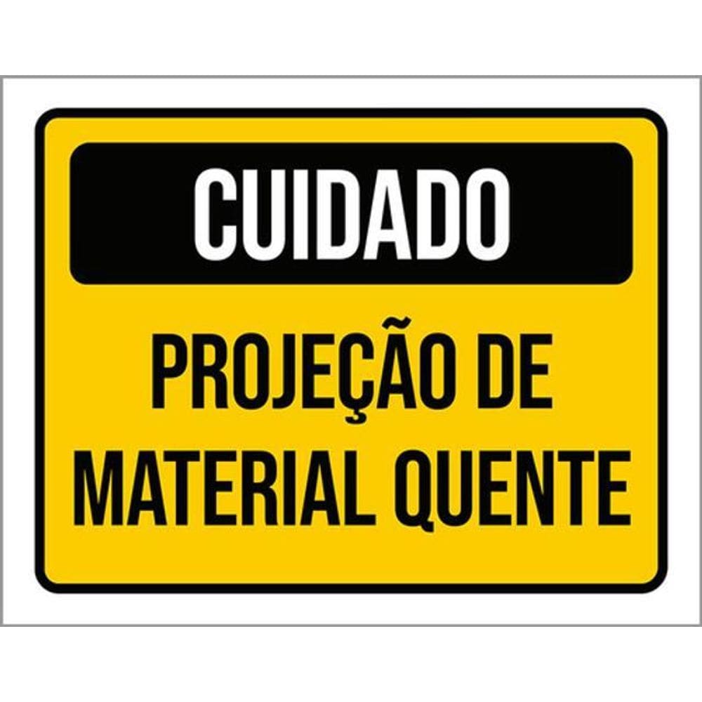 Kit 3 Placas Cuidado Projeção Material Quente 36X46
