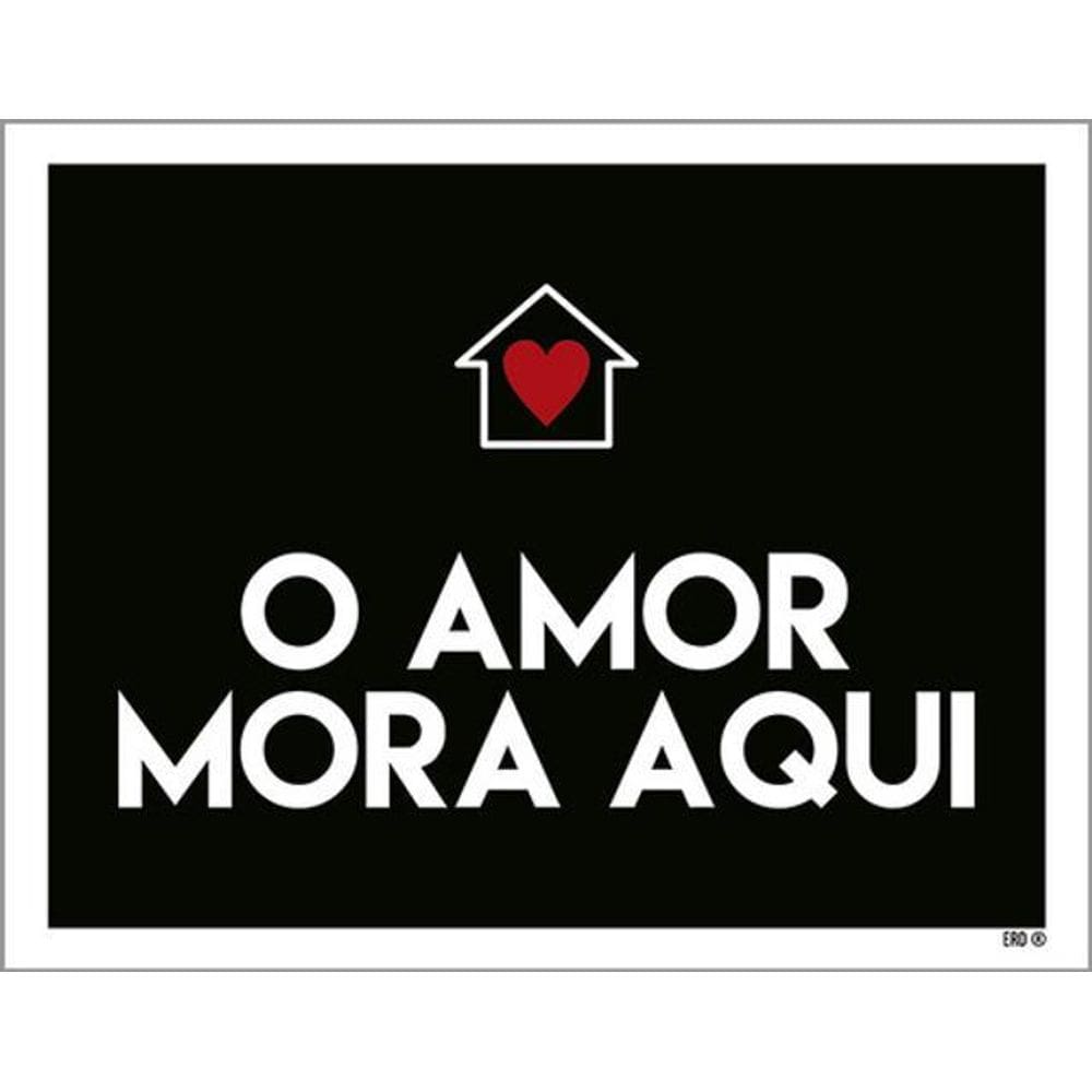 Kit 3 Placas O Amor Mora Aqui 36X46