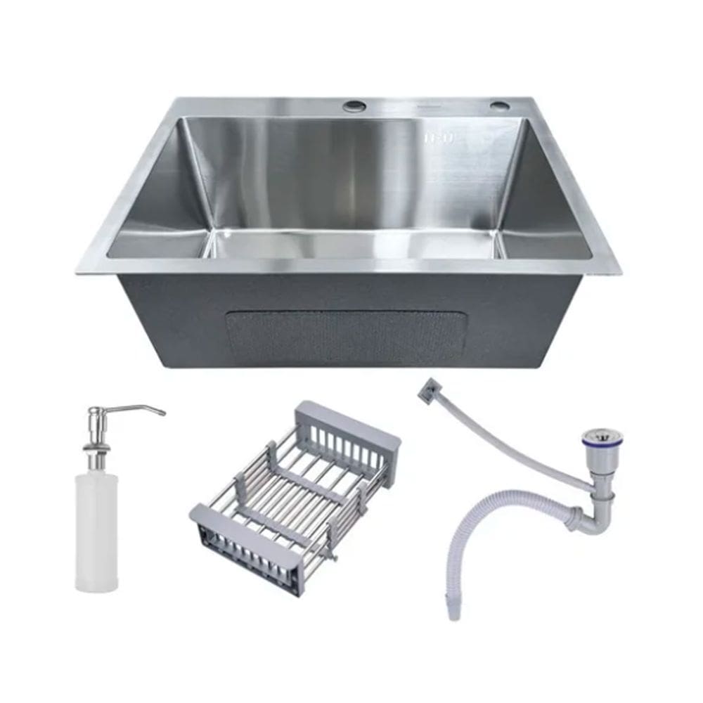 Cuba Pia Aço Inox Cozinha Gourmet Com Acessórios 60x45 Prata  Brinovar