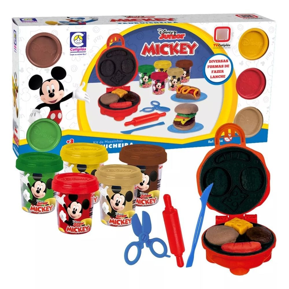 Massinha De Modelar Disney Junior Sanduicheira Do Mickey - Cotiplás 2684