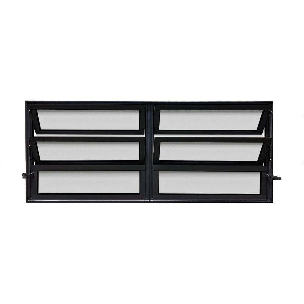 Vitro Basculante 2 Seções Preto 60x150 Linha 25 Jade