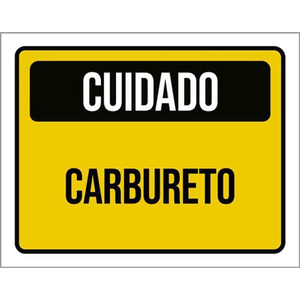 Kit 10 Placas Cuidado Carbureto Amarela 36X46