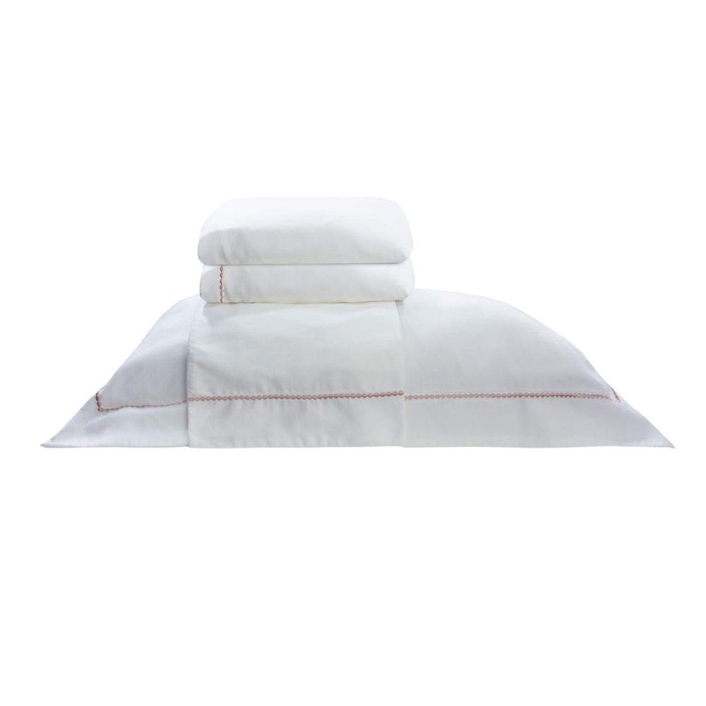 Jogo De Cama King Bordado 300 Fios Neo Elements 4Pç 100%Alg