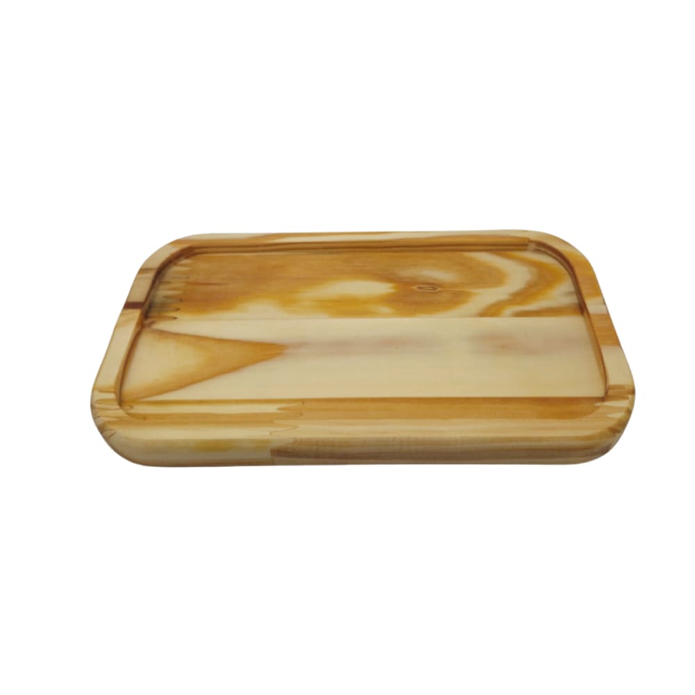 Bandeja Retangular Madeira Verniz Presente Decoração 21 cm