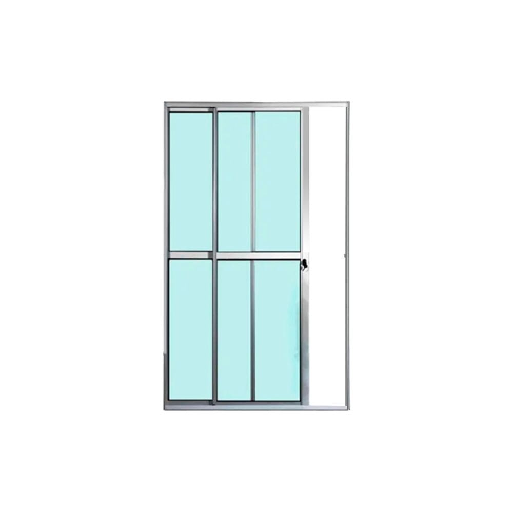 Porta Balcão 2 Folhas Vidro 210x200 Brilhante Linha 25