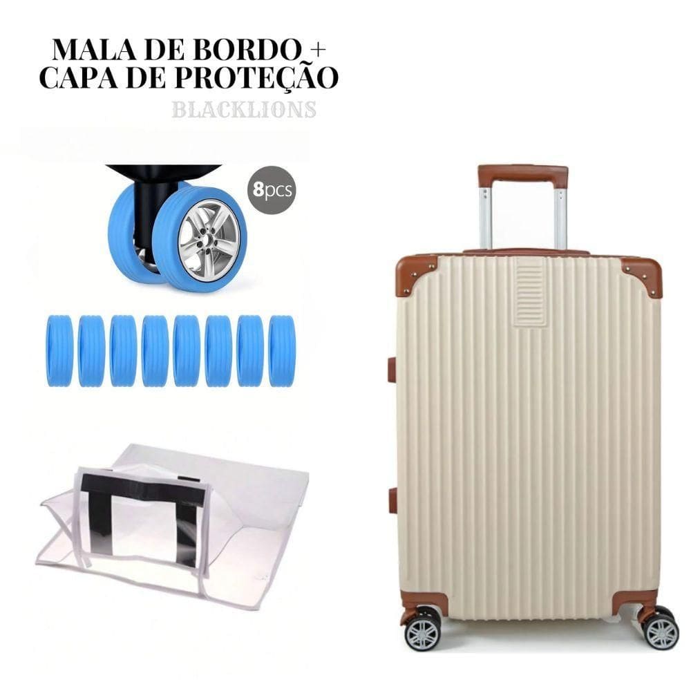 Mala Bordo 10Kg Mão Blogueirinha Frasqueira + Capa Proteção