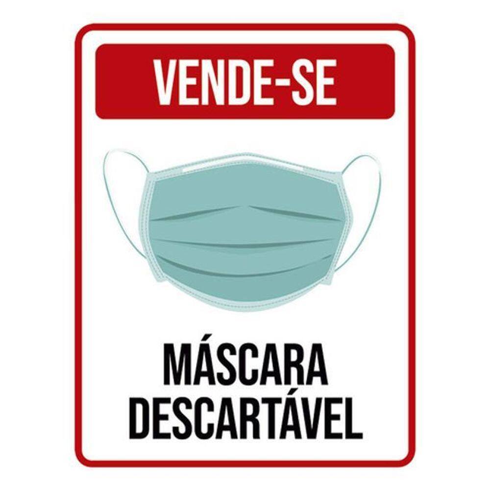 Kit 3 Placas Vende-Se Máscara Descartável 36X46