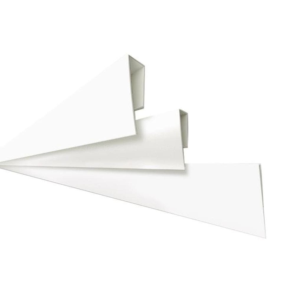 Kit 10 Caixas com 90 M Rodaforro Perfil U Polifort para Acabamento Lateral 8mm X 3cm X 3,00m barra Branco Neve