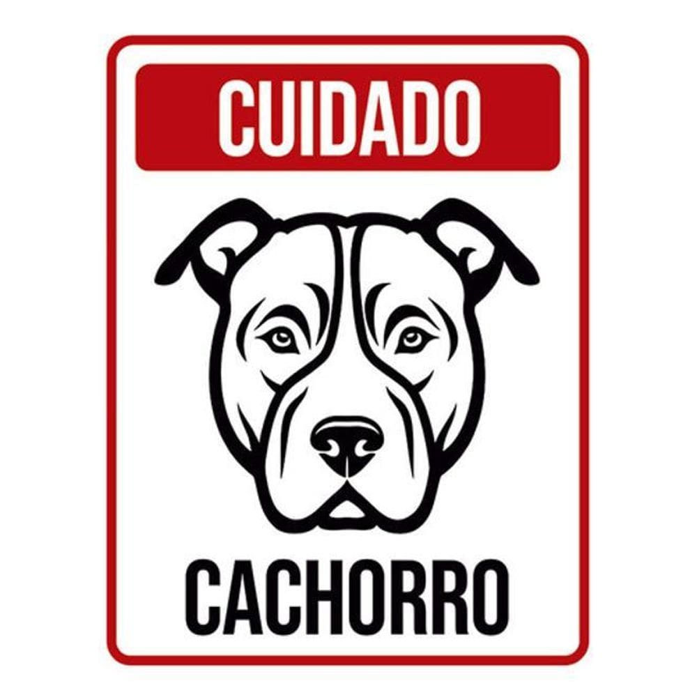 Kit 3 Placas Cuidado Cachorro Vertical Pb 36X46