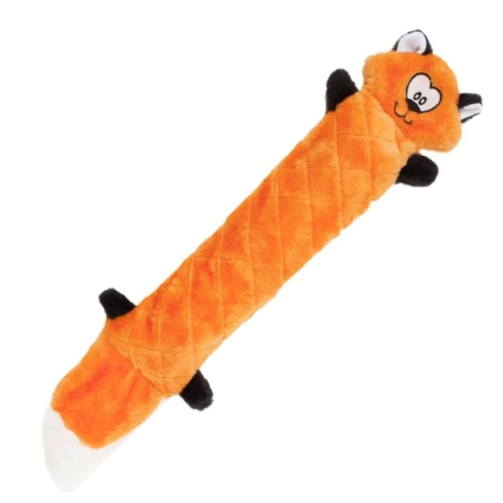 Pelúcia Jigglerz ZippyPaws Brinquedo Raposa Com Apito Para Cachorro