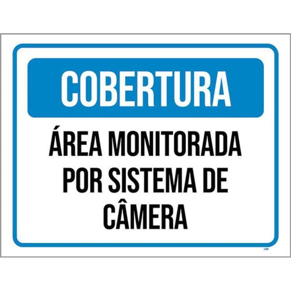 Kit 10 Placas Cobertura Monitorada Sistema Câmera 36X46