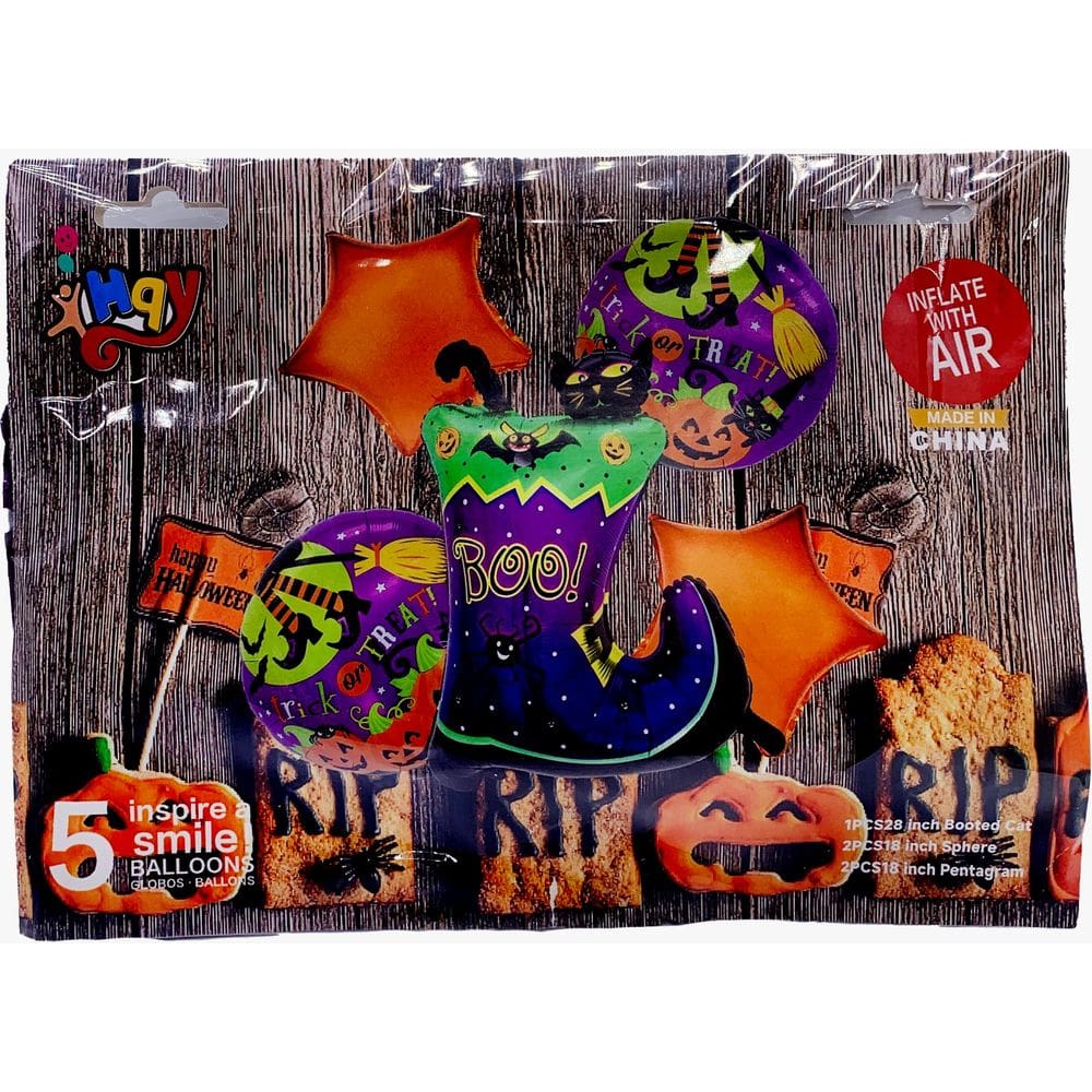Balão Festa Halloween 4 (1 Kit De Balões Com 5 Unidades)