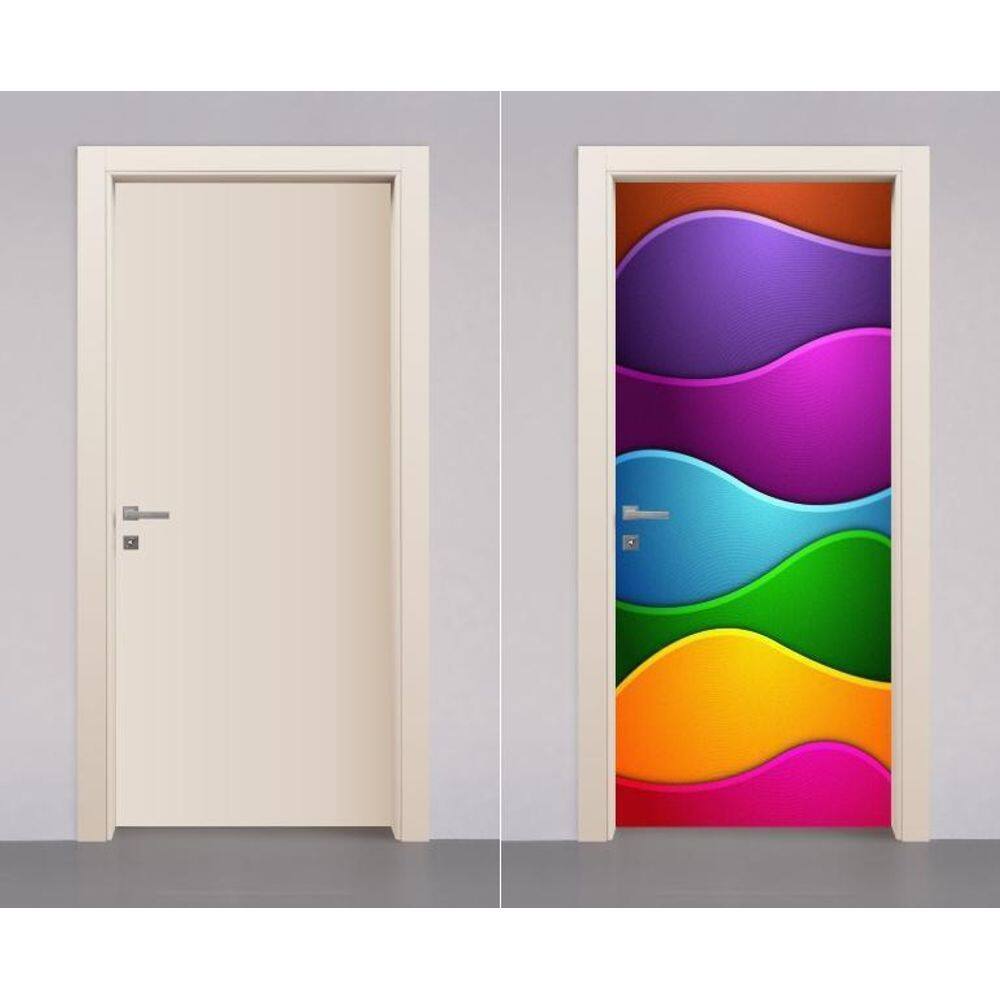 Adesivo Envelopamento Decorativo Para Porta Cores Colorido