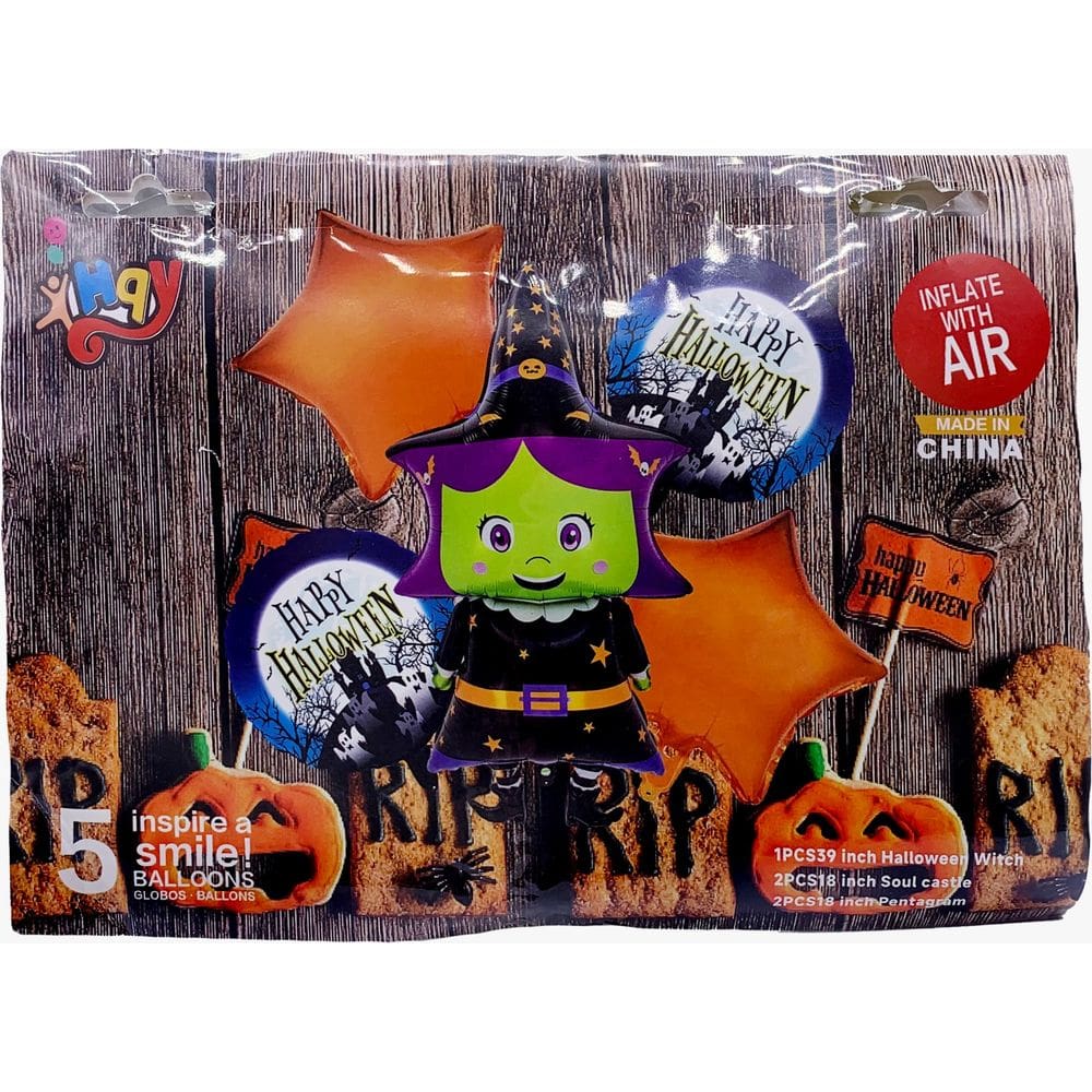 Balão Festa Halloween 7 (1 Kit De Balões Com 5 Unidades)