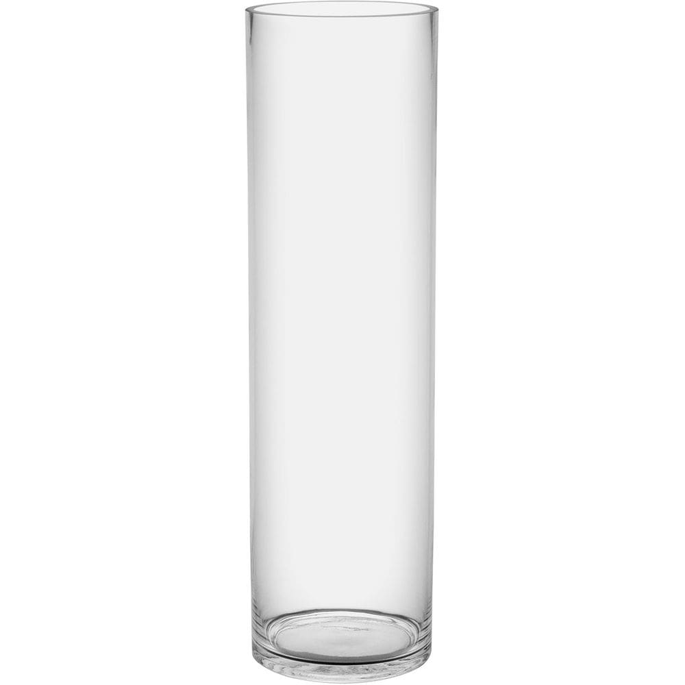 Vaso Decorativo Enfeite Plain Vidro 70x20x20cm Transparente
