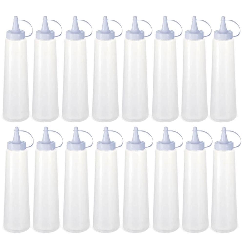 Kit 16 Bisnagas Plásticas Grandes 400ml Molhos Maionese Ketchup Mostarda Plasvale