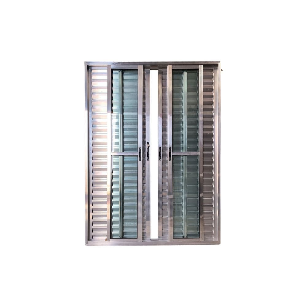 Porta Balcão 6 Folhas Veneziana 210x150 Brilhante Linha 25
