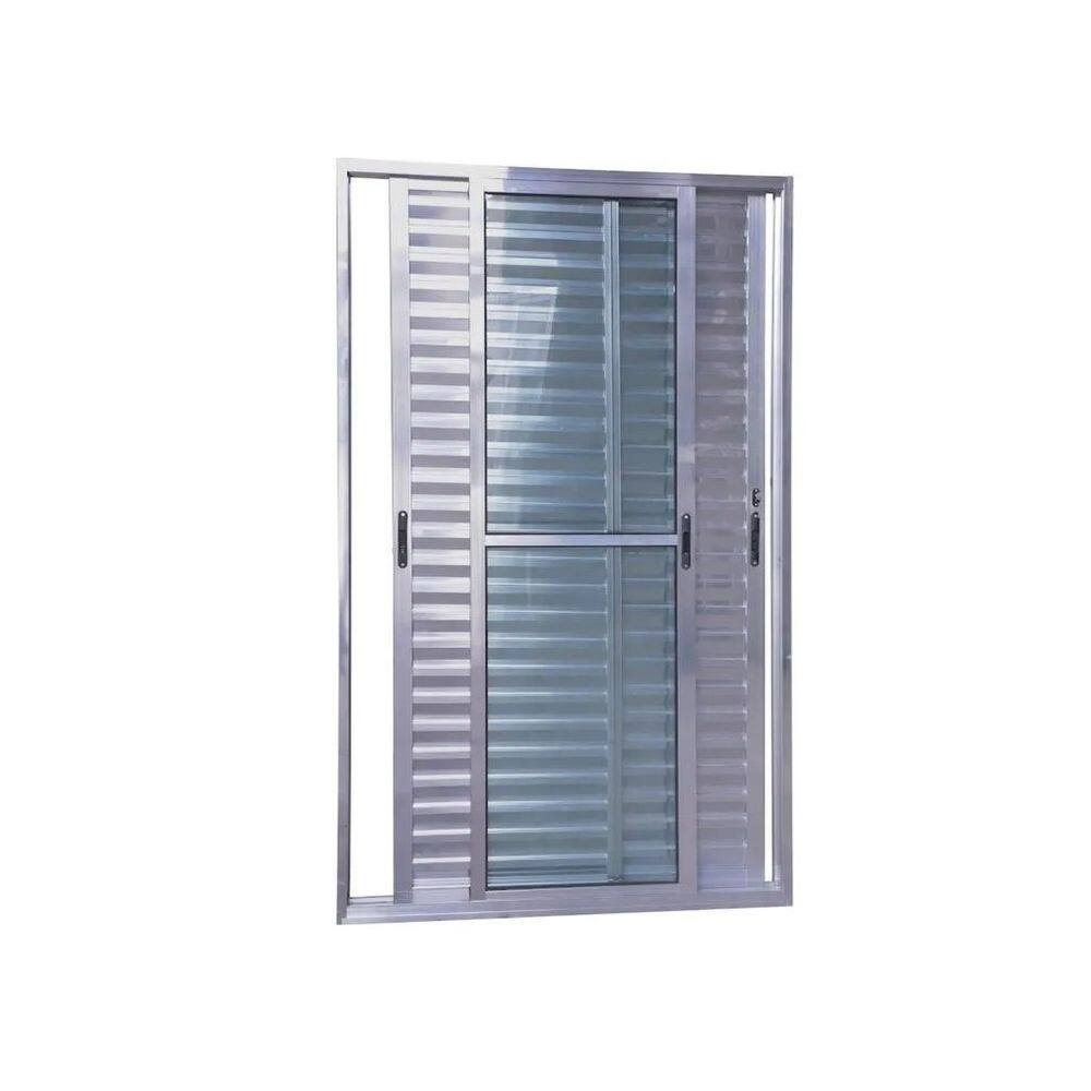 Porta Balcão 3 Folhas Veneziana 210x200 Brilhante Linha 25