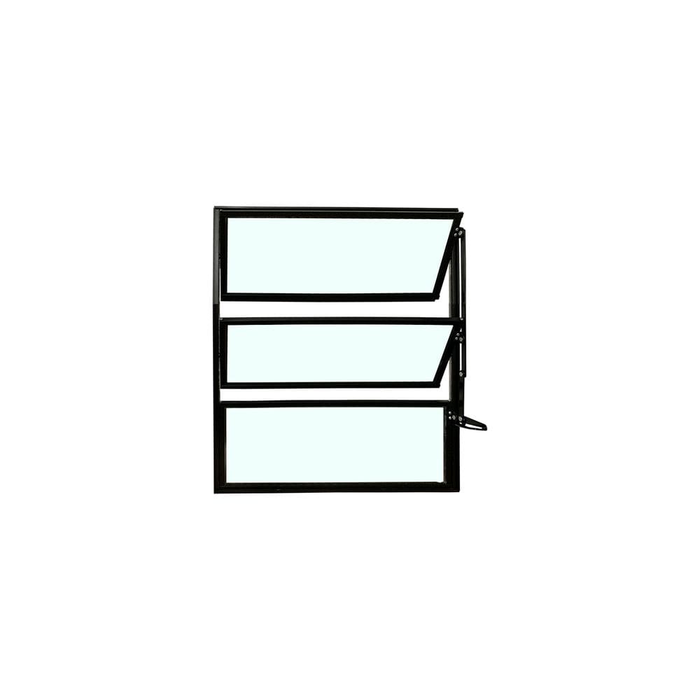 Vitro Basculante Preto 60x40 Linha Esmeralda Vidro Liso