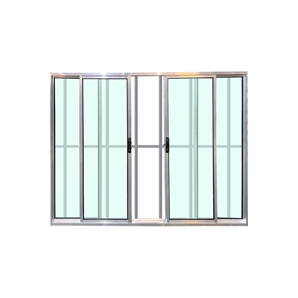 Janela 4 Folhas Com Grade Brilhante 100x120 Linha 18 Esmeralda