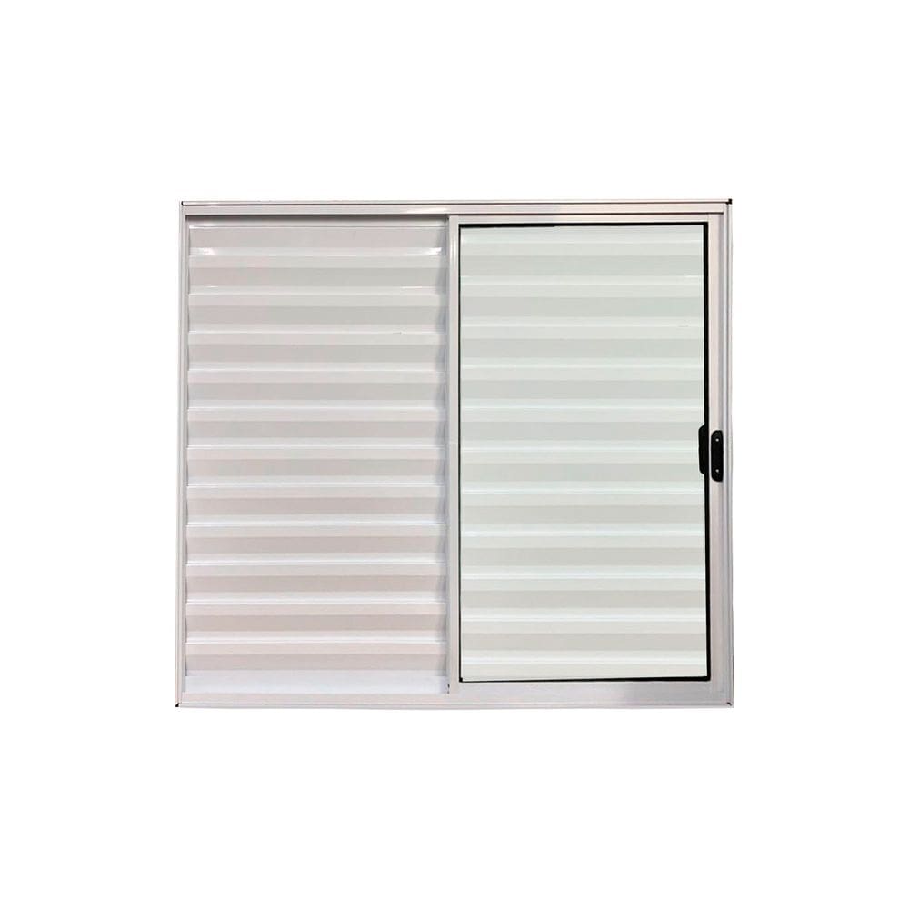 Veneziana 3 Folhas Branco 100x120 Linha 18 Esmeralda