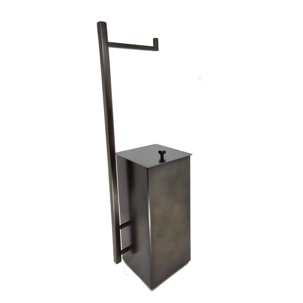 Lixeira Inox Quadrada Com Papeleira Grafit