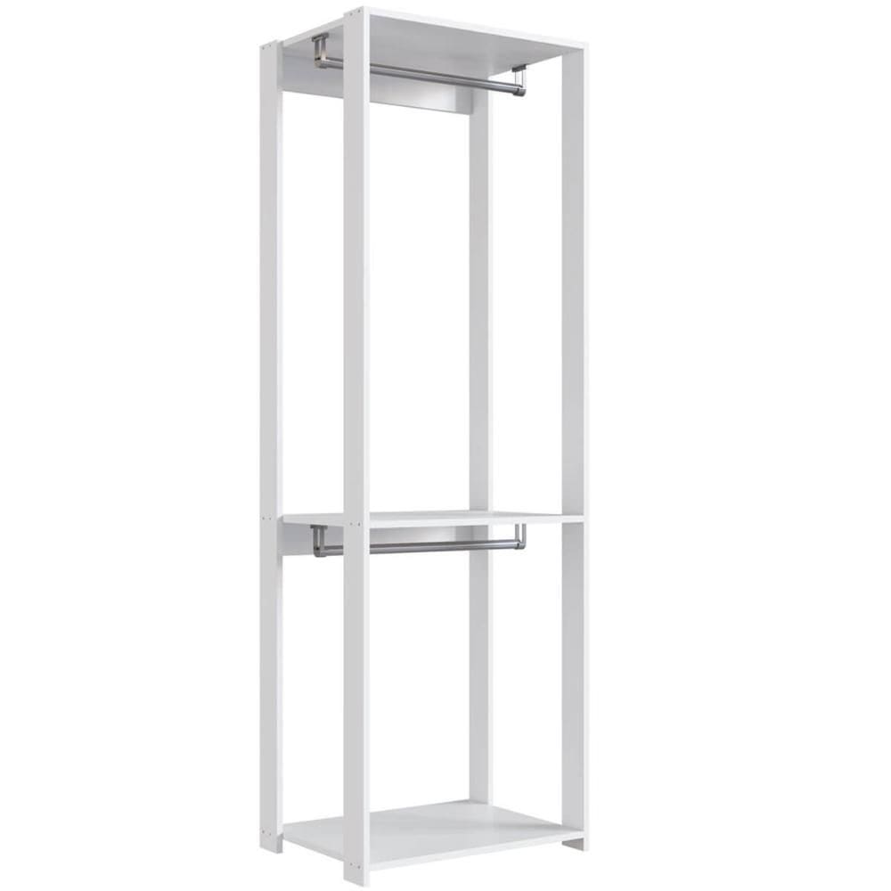 Guarda Roupa Closet com 2 Cabideiro Branco 60x45x183cm Modulo Arara