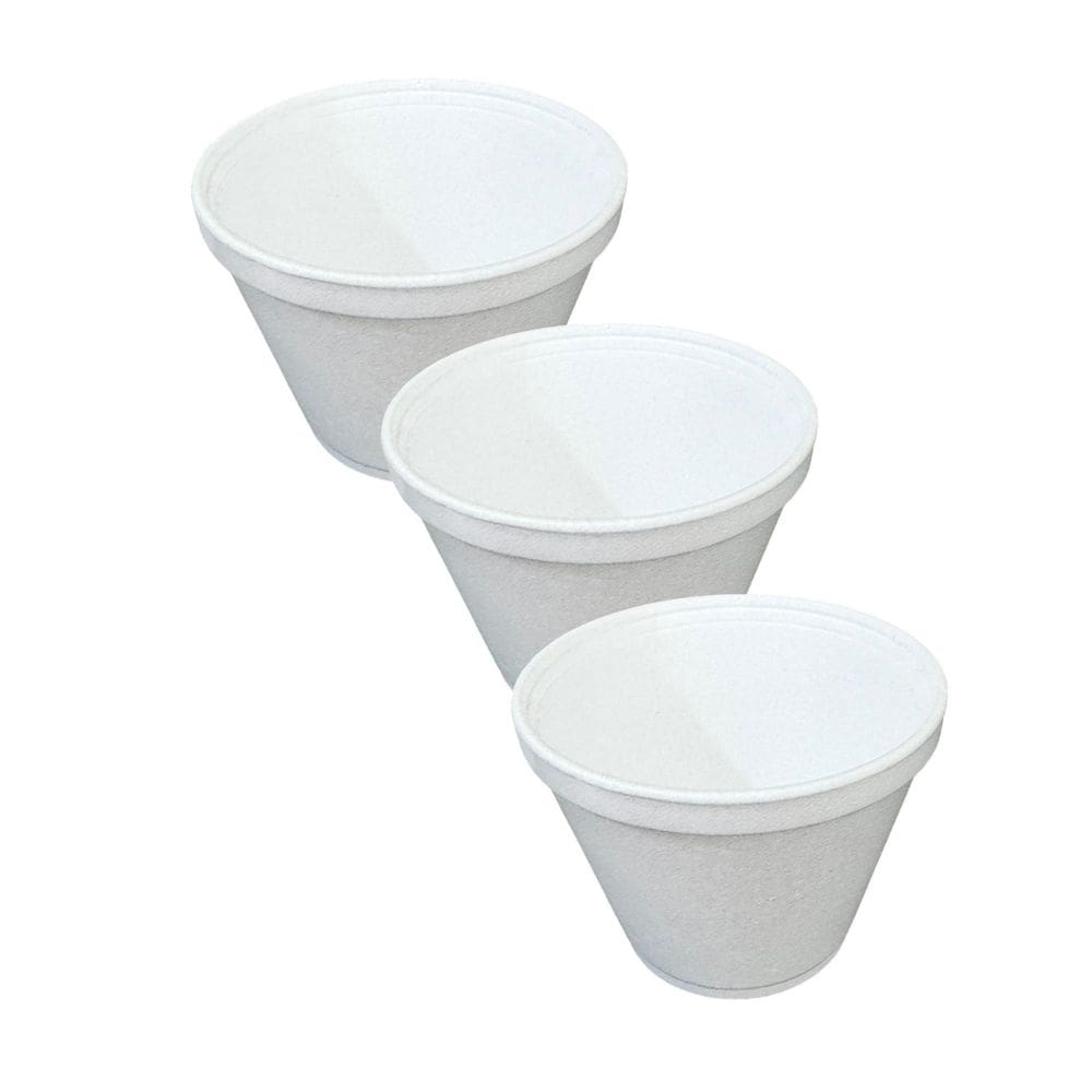 Kit 100 Potes Térmico Isopor 360Ml Descartável Sopas Caldos