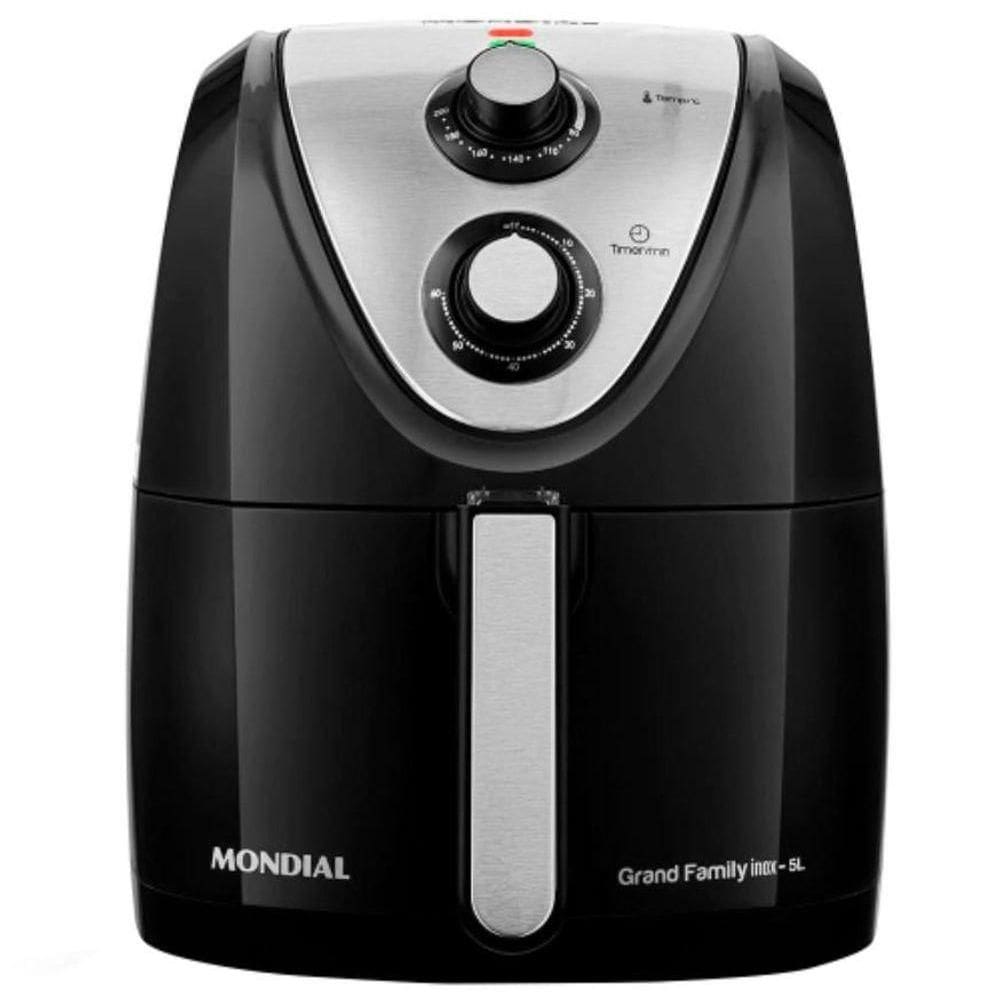 Fritadeira Air Fryer Mondial Family 5L 1900W Afn-50 - 2037-04 Preto/Inox 220 Volts