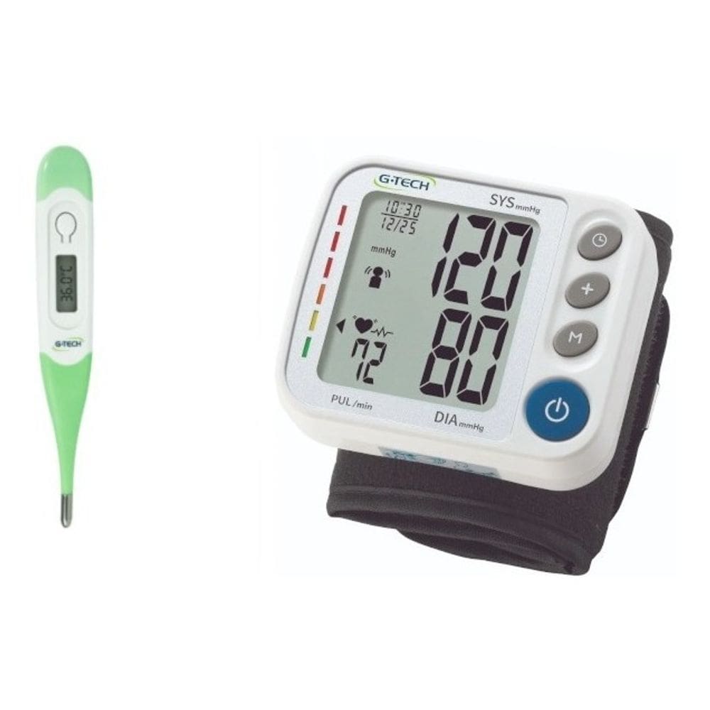 Aparelho de Medir Pressão De Pulso GP400 + Termometro Digital Com Ponta Flexível TH 400
