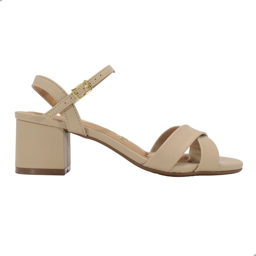 Sandália Vizzano Pelica Bege Salto Médio