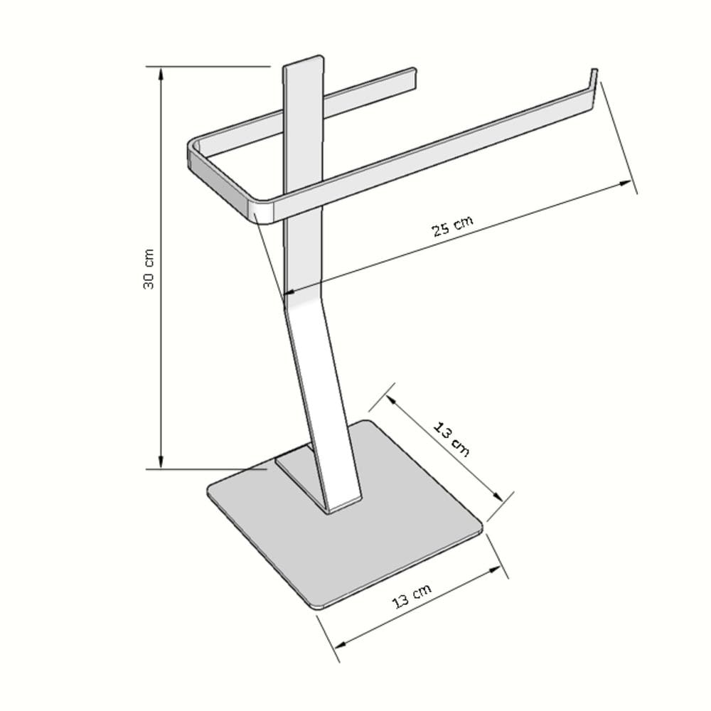 Suporte Porta Rolo Papel Toalha Mesa Cozinha Luxo Branco