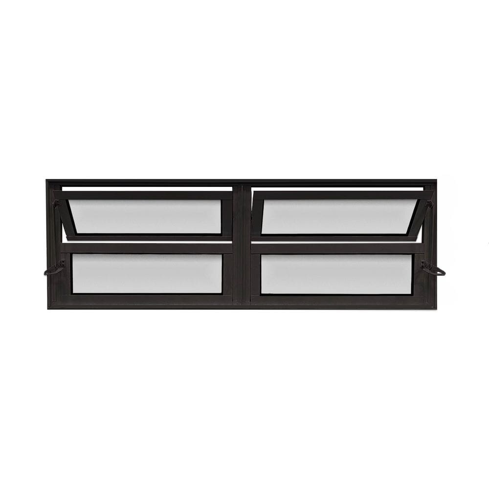 Vitro Basculante 2 Seções Preto 40x150 Linha 25 Jade