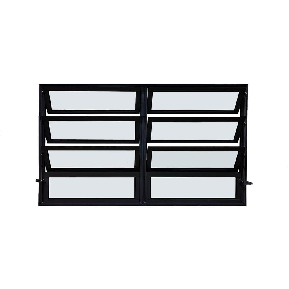Vitro Basculante 2 Seções Preto 80x150 Linha 25 Jade