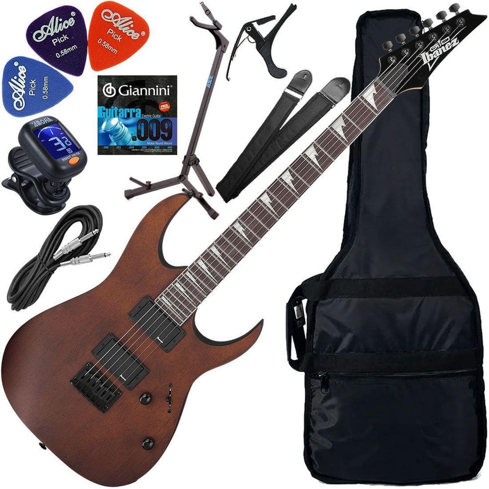 Kit Guitarra Ibanez Grg121 Dx Hh Walnut Flat Wnf Gx02