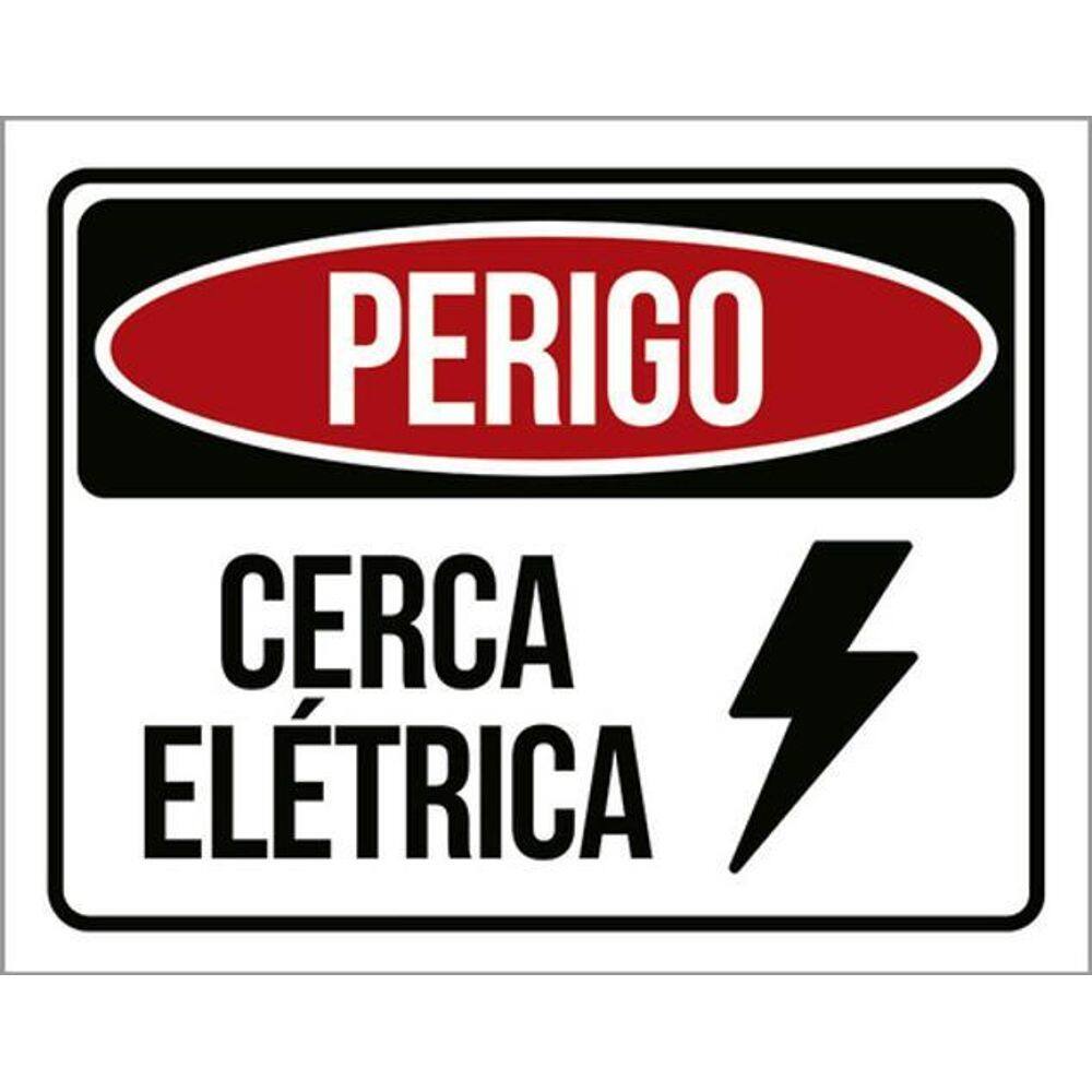 Kit 5 Placas Perigo Cerca Elétrica Atenção 36X46