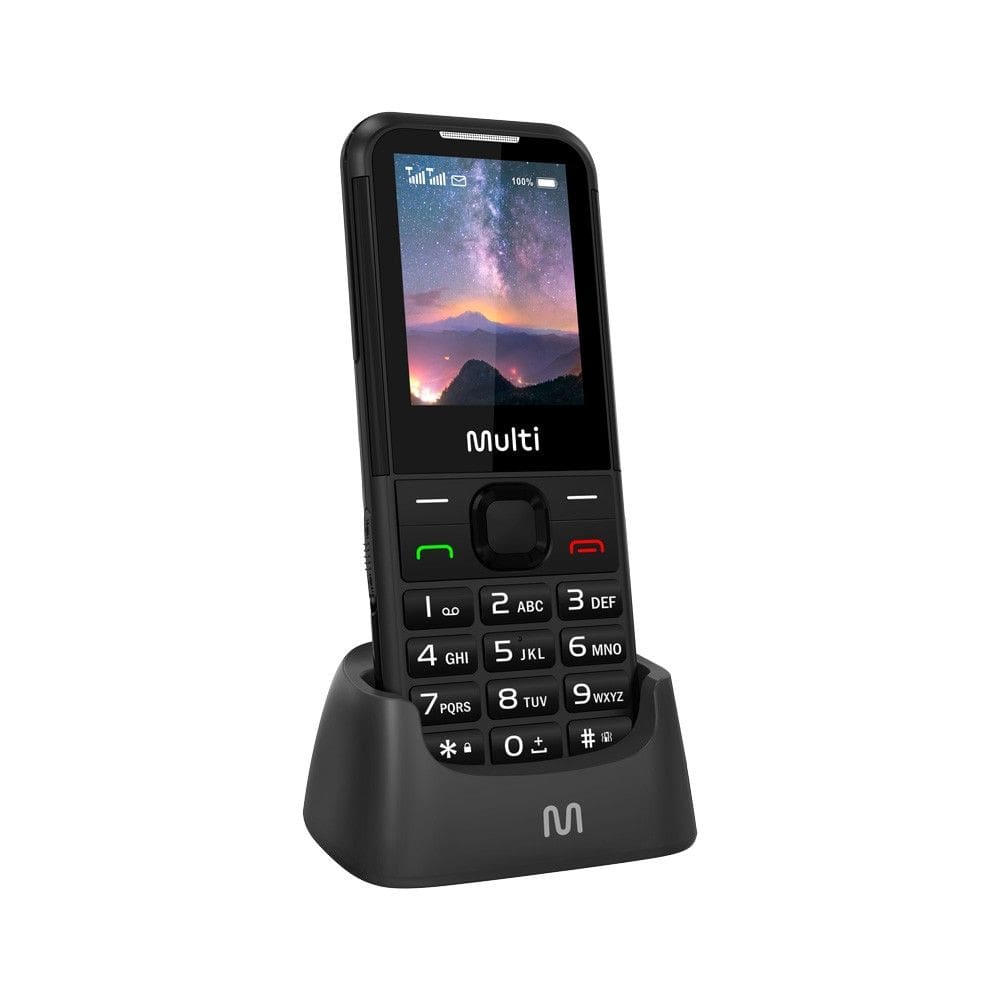 Celular Multi Vita 4G C/ Base Carregadora Dual Chip, Botão SOS, Câmera Preto - P9225