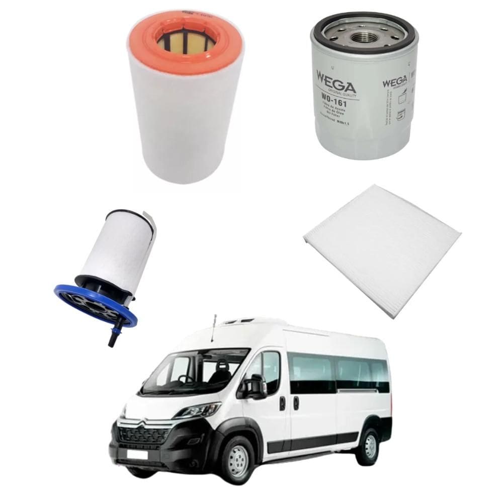 Kit Filtro Troca Óleo Citroen Jumper 2018 A 2024 WKU482 Wega