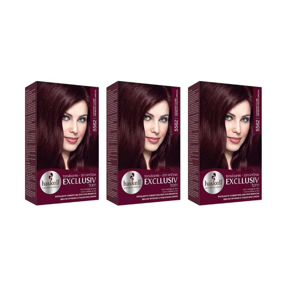 Coloraçao Haskell Ton 5562 Cast Claro Verm Viol Esp-Kit 3Un